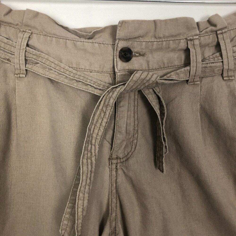 Sonoma Linen Cotton Blend Paper Bag Shorts Size 10 - Picture 3 of 7